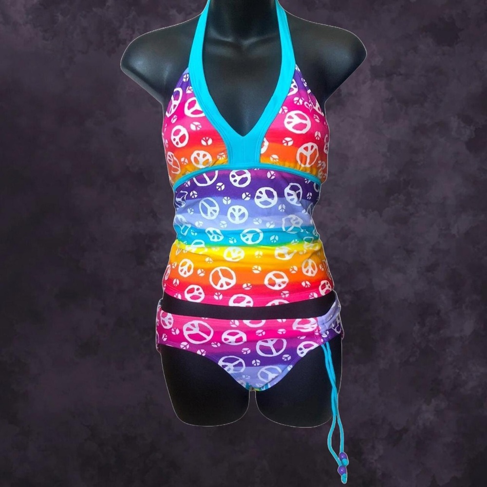 00s Justice Rainbow Tankini Set